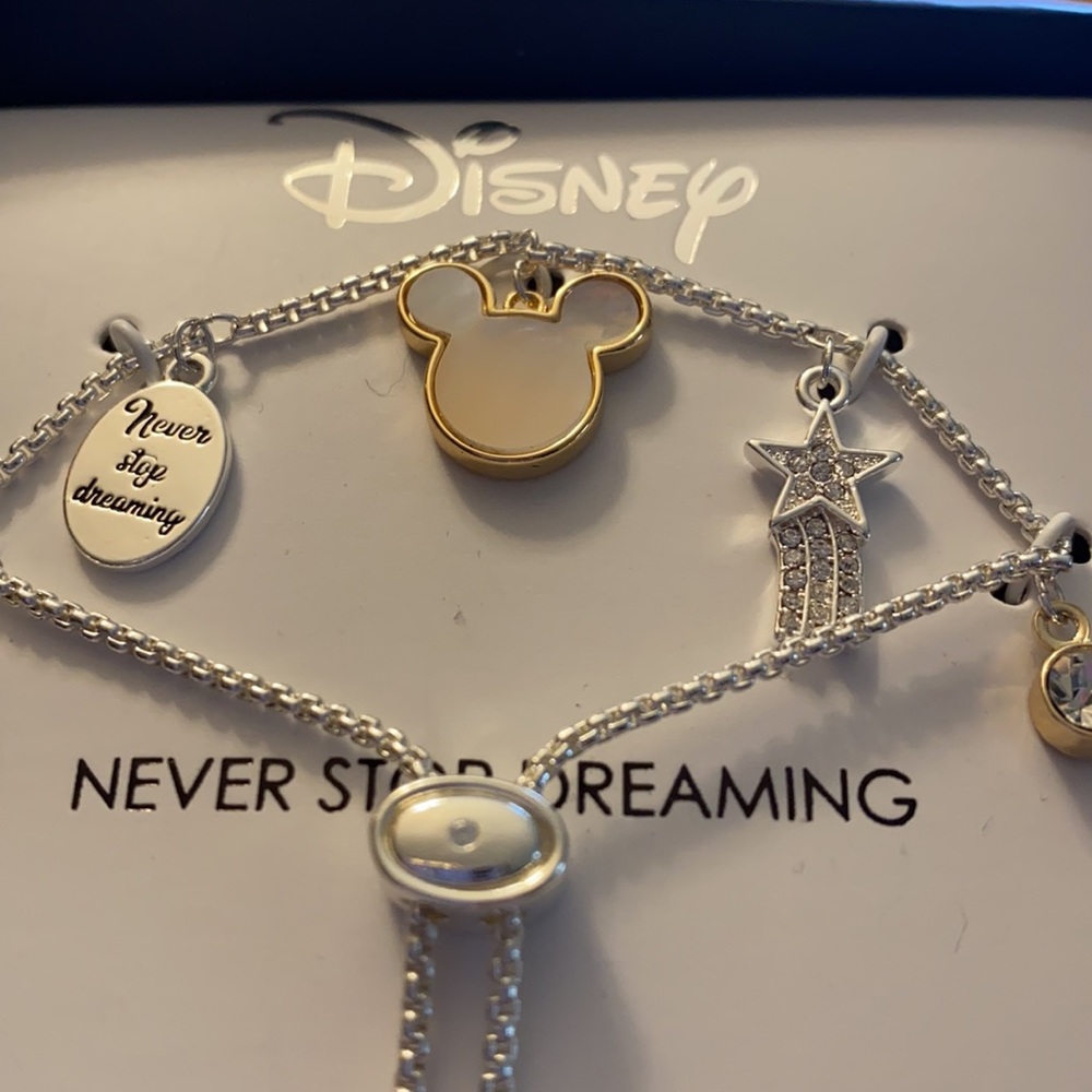 DISNEY SILVER CHARM BRACELET - Picture 2 of 5